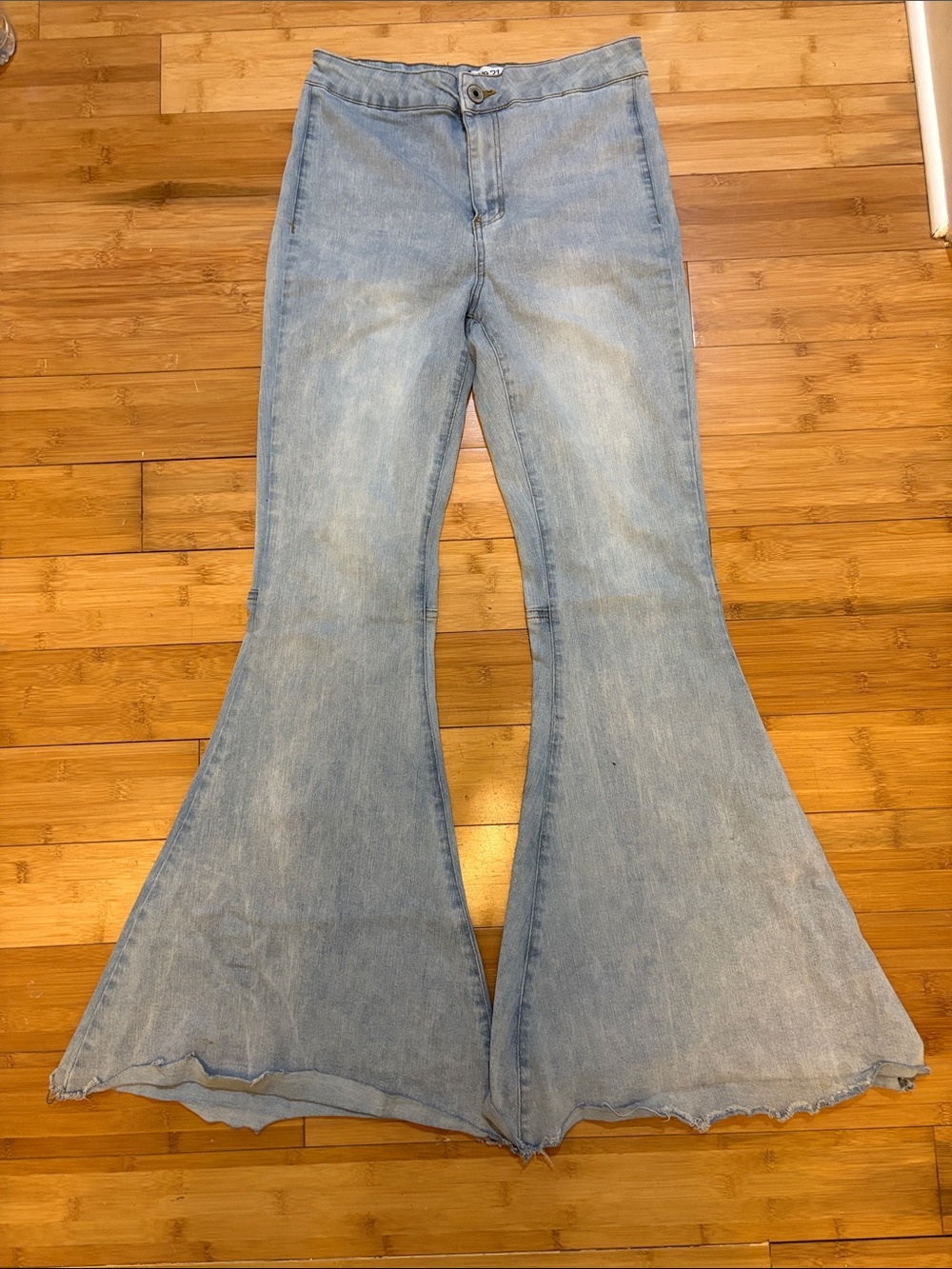 Rue21 Light Blue Flare Jeans with Dramatic Wide Legs